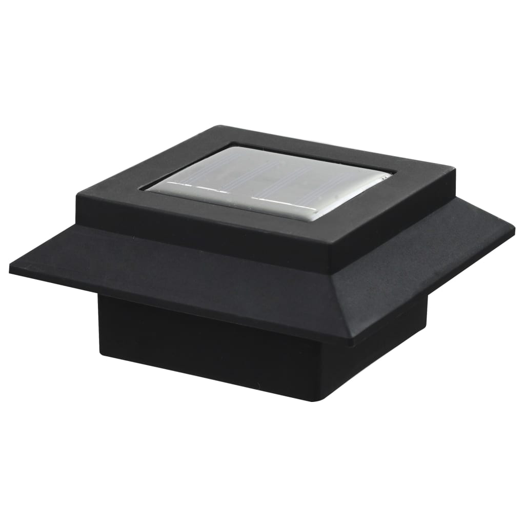 LED Solarlampen Quadrat 12 cm Schwarz 6 Stk