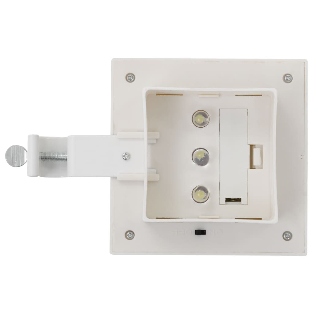 Led-Solarlampen Vierkant 12 Cm Wit 6 St