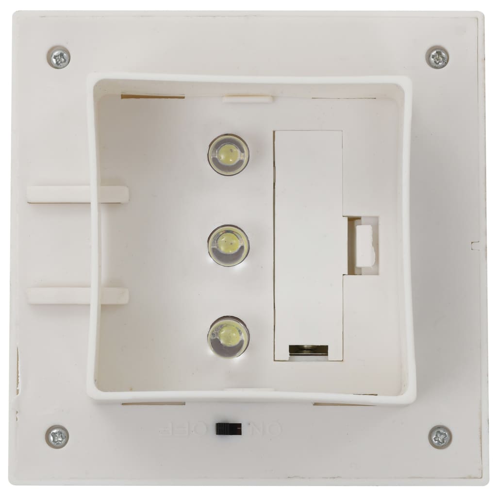 Led-Solarlampen Vierkant 12 Cm Wit 6 St