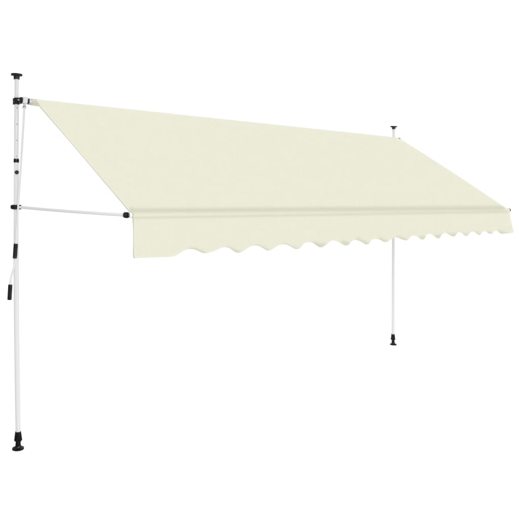 Manuell ausziehbare Markise 350 cm Creme