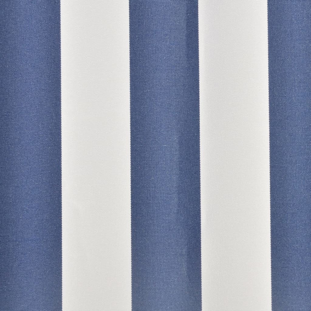 Markisentuch 350x250 cm Canvas blau und weiß