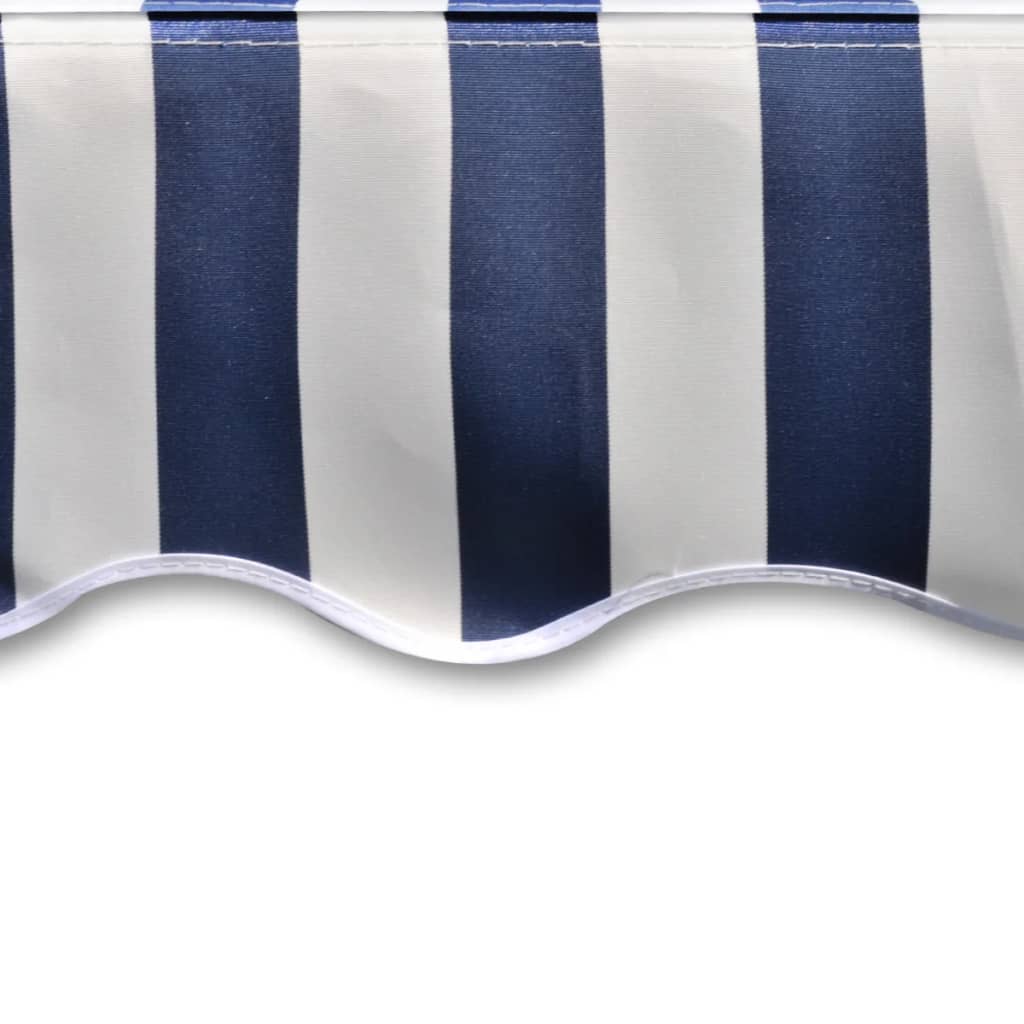 Luifeldoek 500X300 Cm Canvas Blauw En Wit