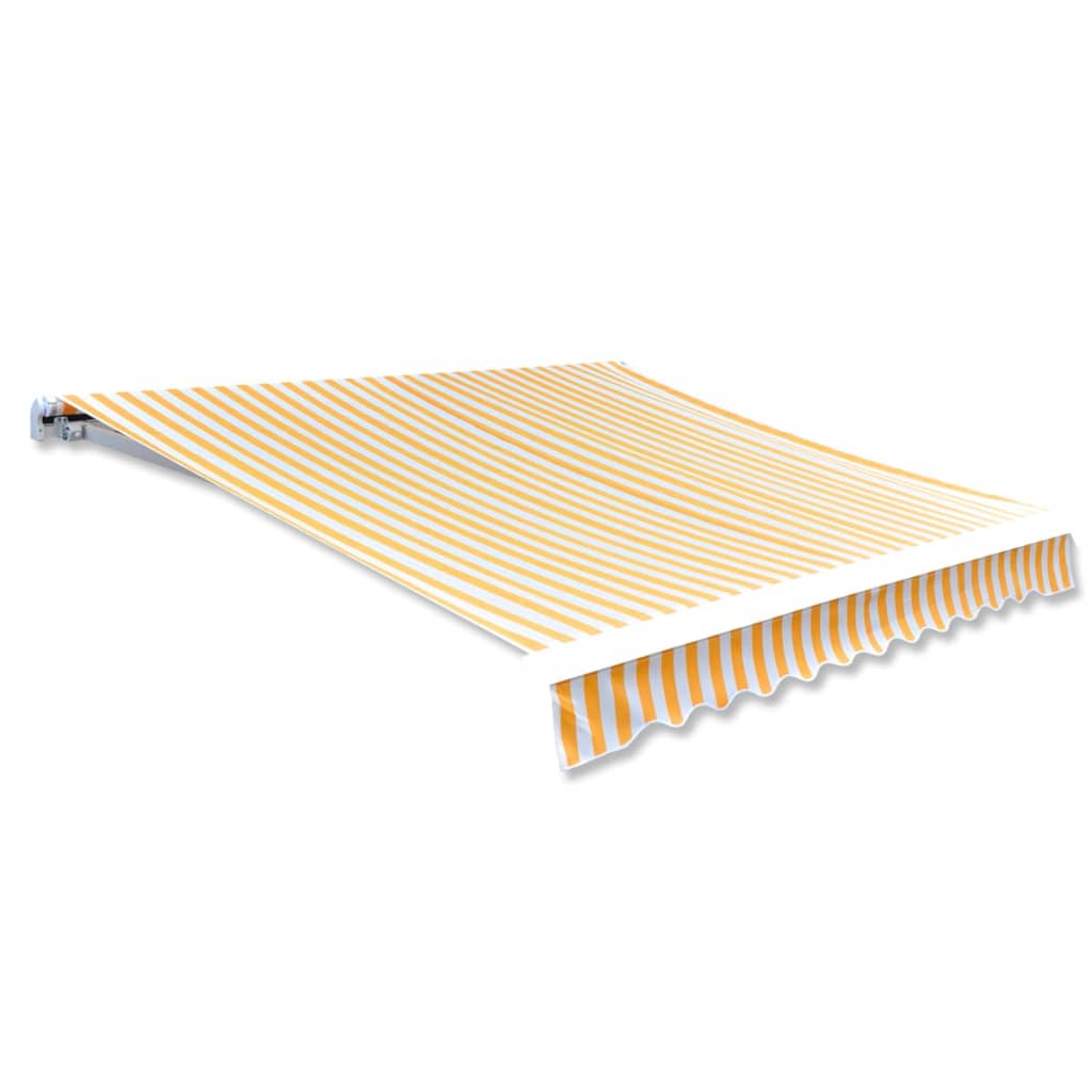 Luifeldoek 350X250 Cm Canvas Oranje En Wit