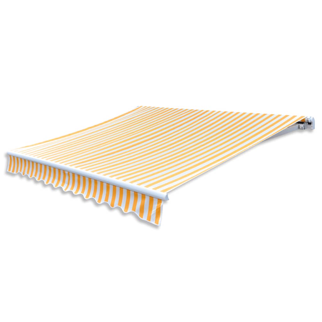 Luifeldoek 350X250 Cm Canvas Oranje En Wit