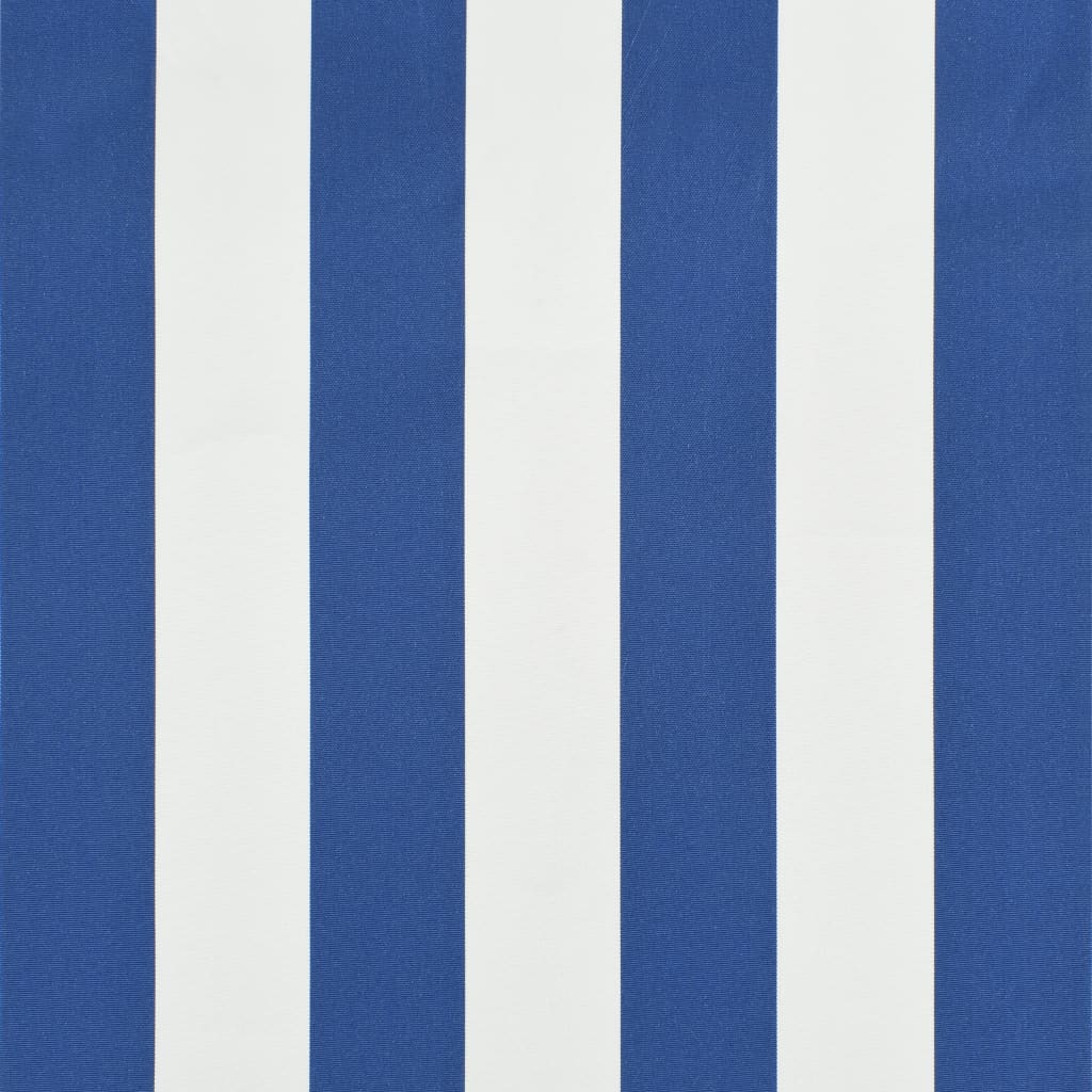 Luifel Uittrekbaar 400X150 Cm Blauw En Wit