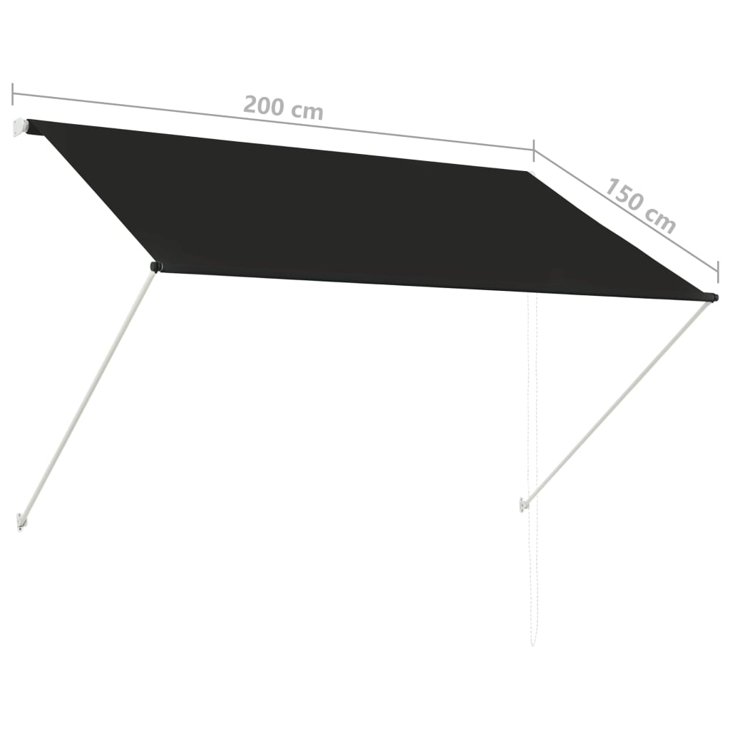 Luifel Uittrekbaar 200X150 Cm Antraciet