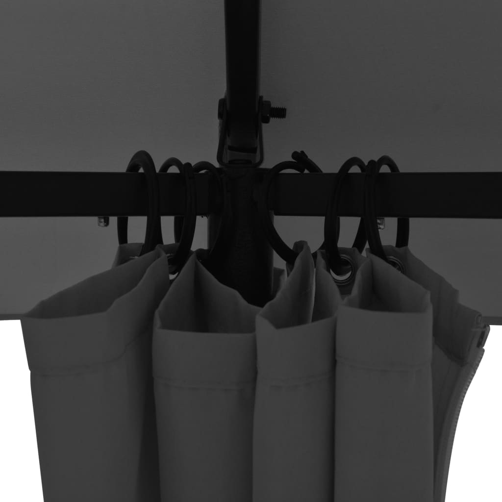 Tuinpaviljoen Met Gordijnen Hexagonaal 360X265 Cm