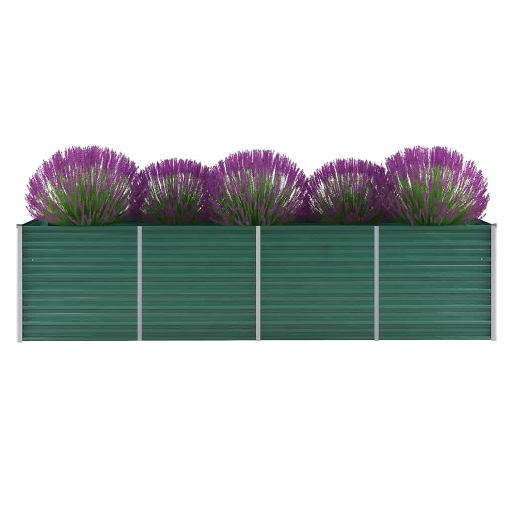 Plantenbak Verhoogd 320X80X77 Cm Gegalvaniseerd Staal Groen