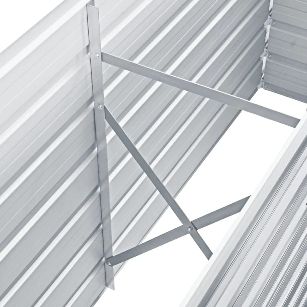 Plantenbak Verhoogd 160X40X77 Cm Gegalvaniseerd Staal Grijs