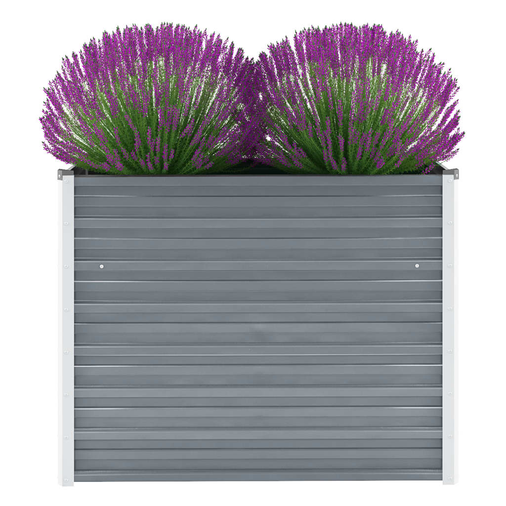 Plantenbak Verhoogd 100X40X77 Cm Gegalvaniseerd Staal Grijs