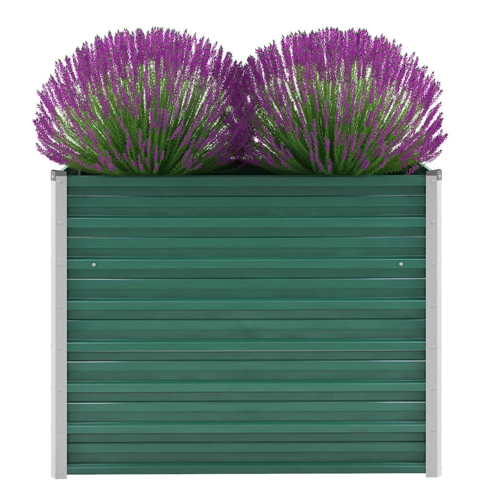 Plantenbak Verhoogd 100X40X77 Cm Gegalvaniseerd Staal Groen