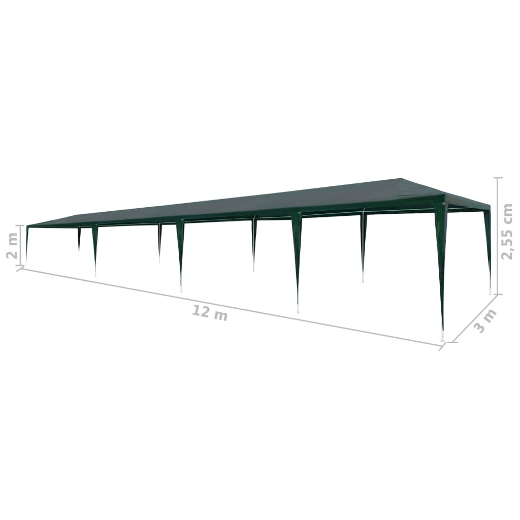 Partytent 3X12 M Pe Groen
