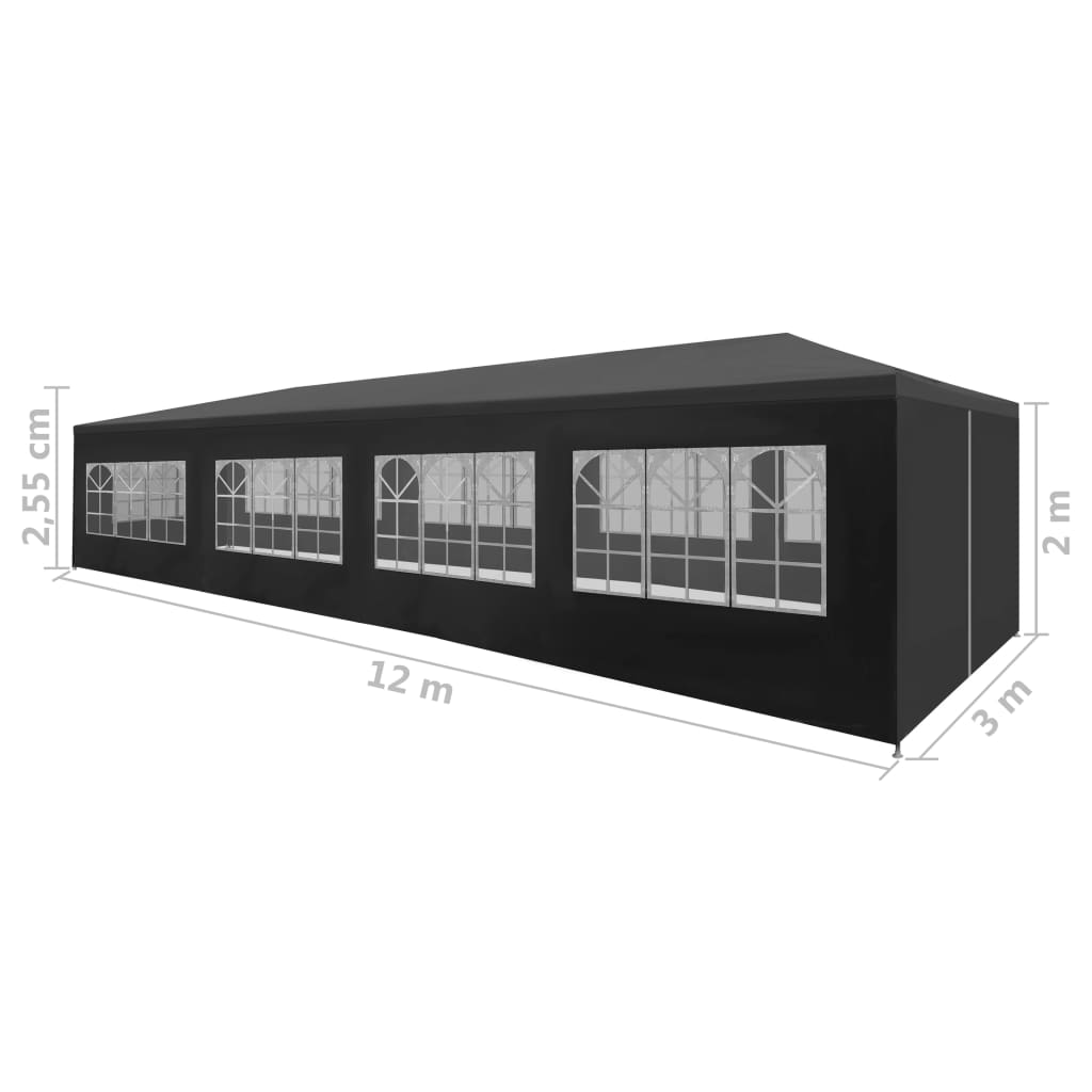 Partytent 3X12 M Antraciet