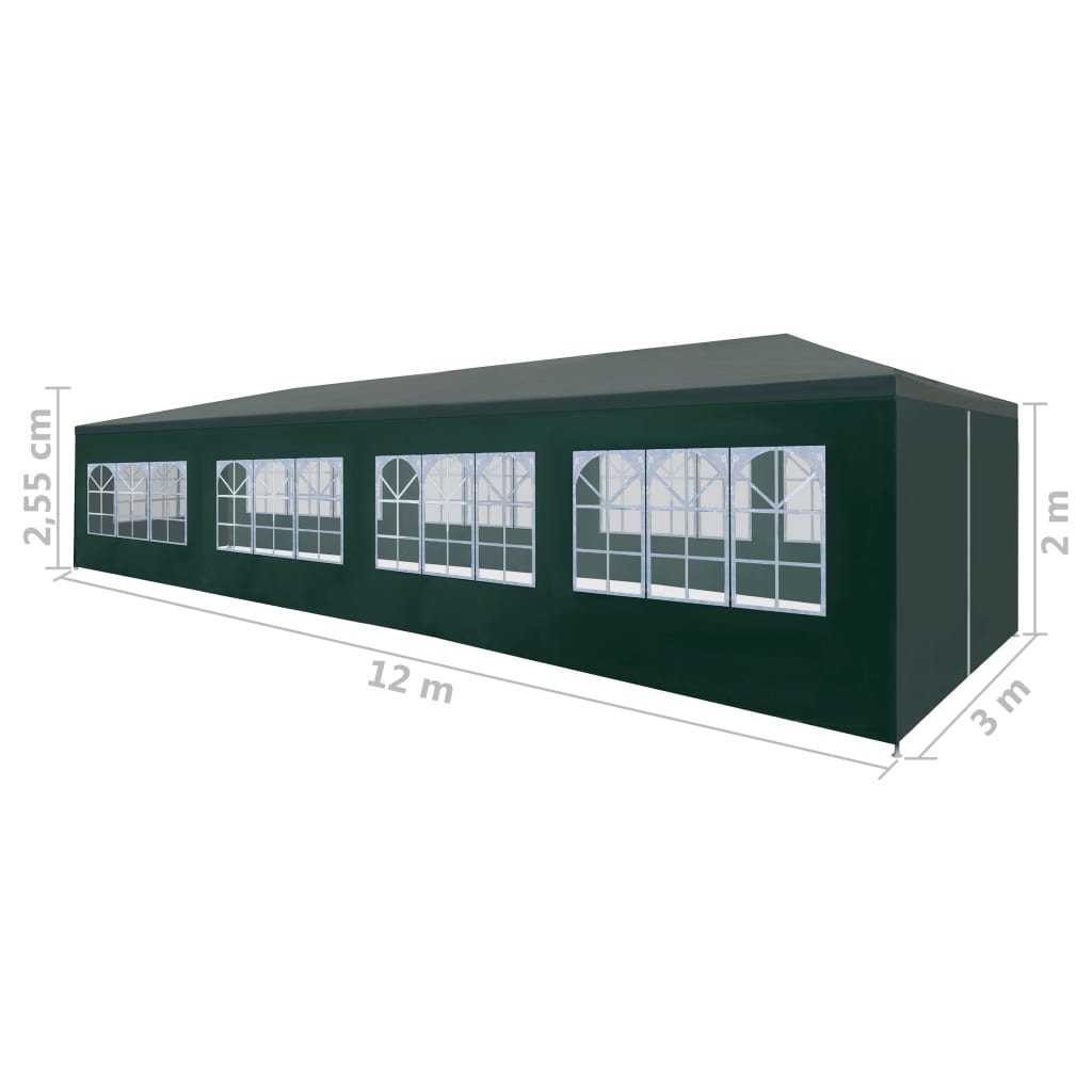 Partyzelt 3X12 M Grün