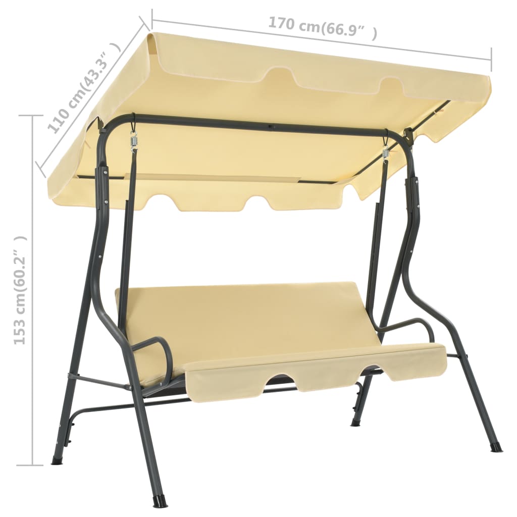 Schommelbank 170X110X153 Cm Crèmewit