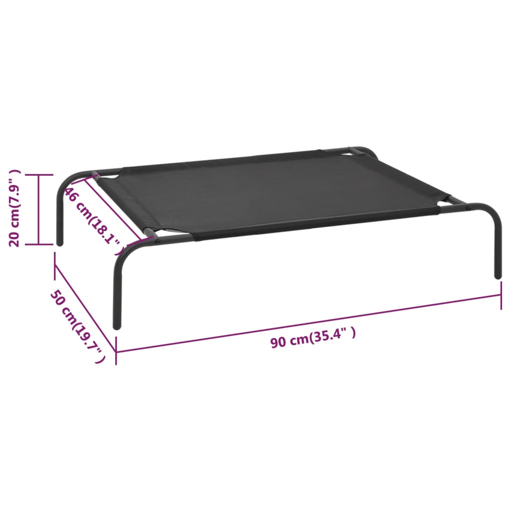 Hondenbed Verhoogd S Textileen Zwart