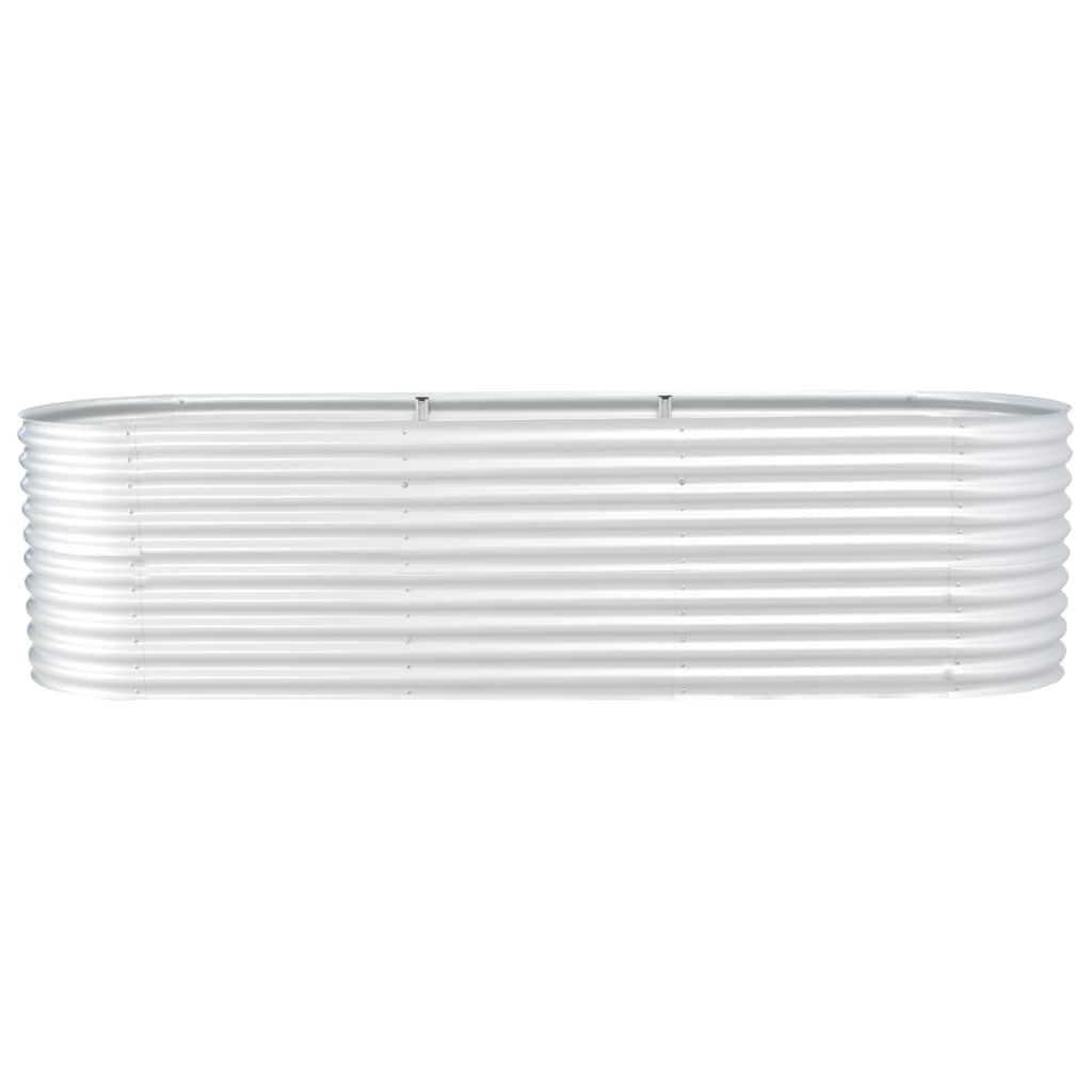 Plantenbak Verhoogd 320X80X81 Cm Gegalvaniseerd Staal Zilver