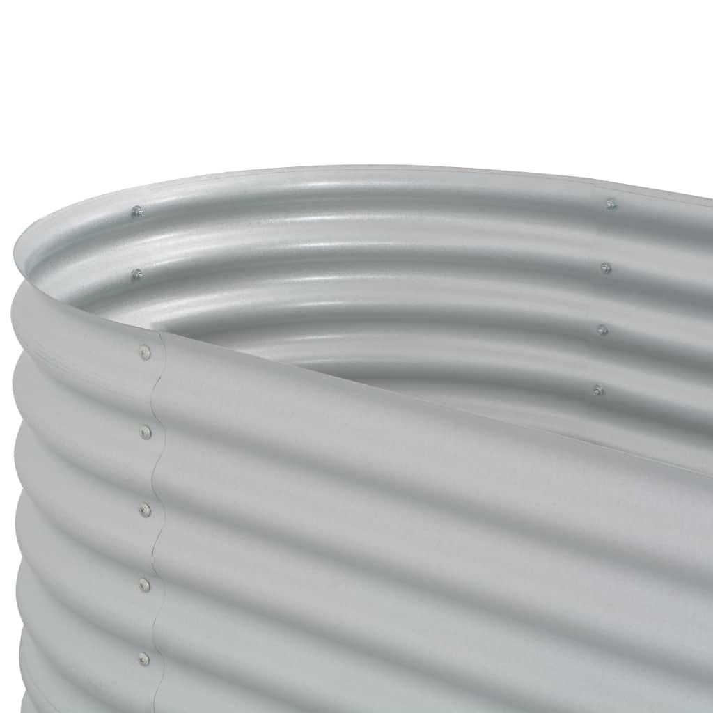 Plantenbak Verhoogd 320X80X81 Cm Gegalvaniseerd Staal Zilver