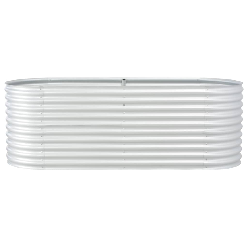 Plantenbak Verhoogd 240X80X81 Cm Gegalvaniseerd Staal Zilver