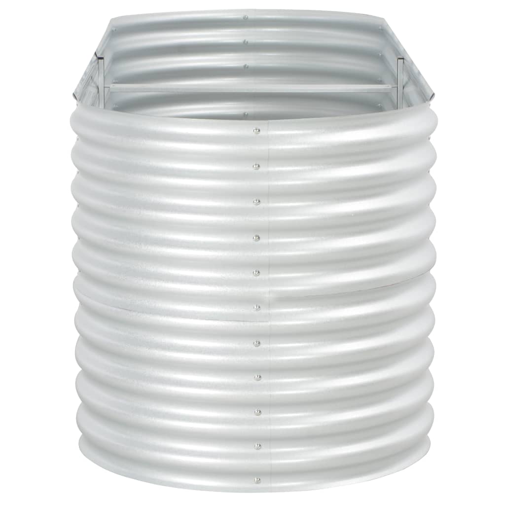Plantenbak Verhoogd 240X80X81 Cm Gegalvaniseerd Staal Zilver