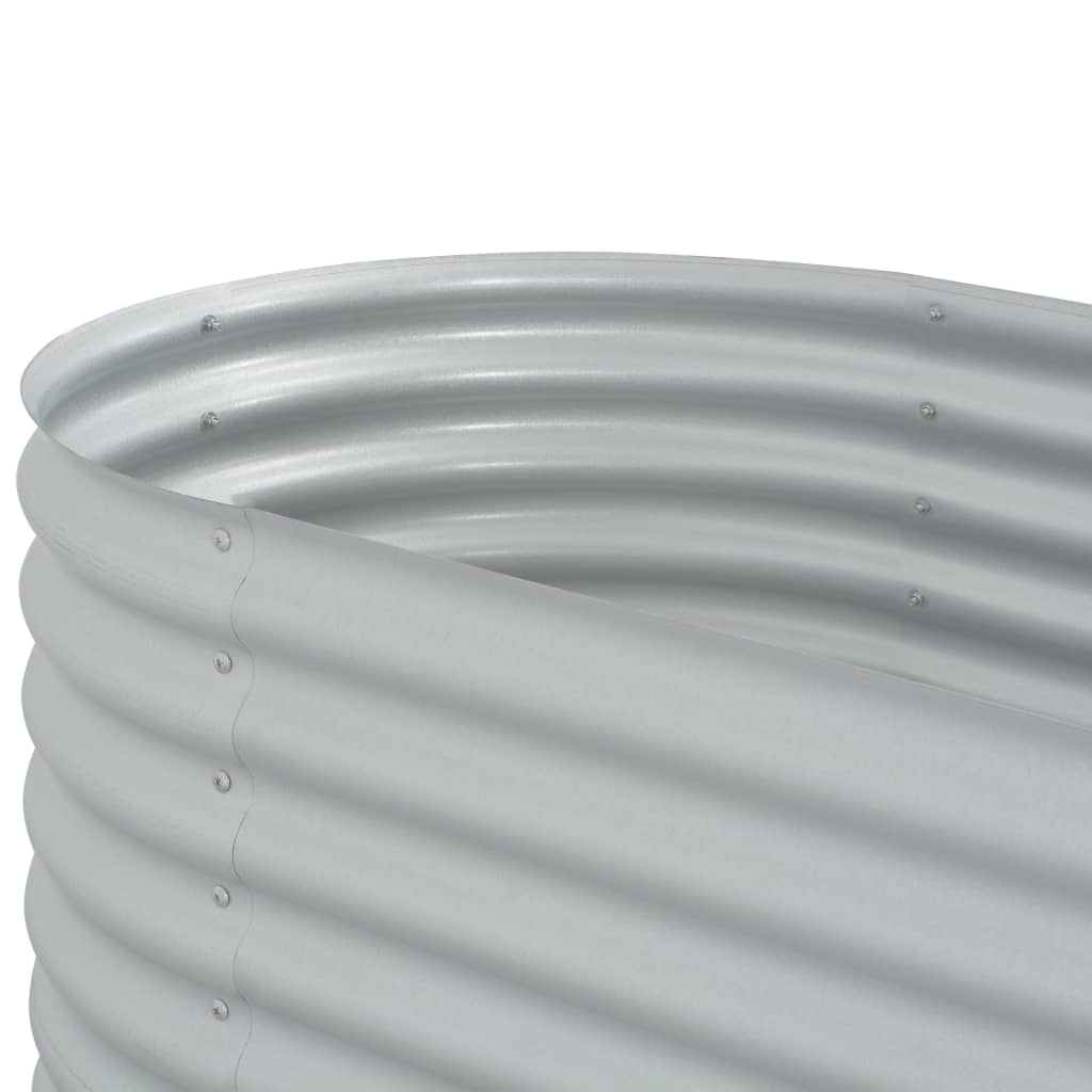 Plantenbak Verhoogd 240X80X81 Cm Gegalvaniseerd Staal Zilver