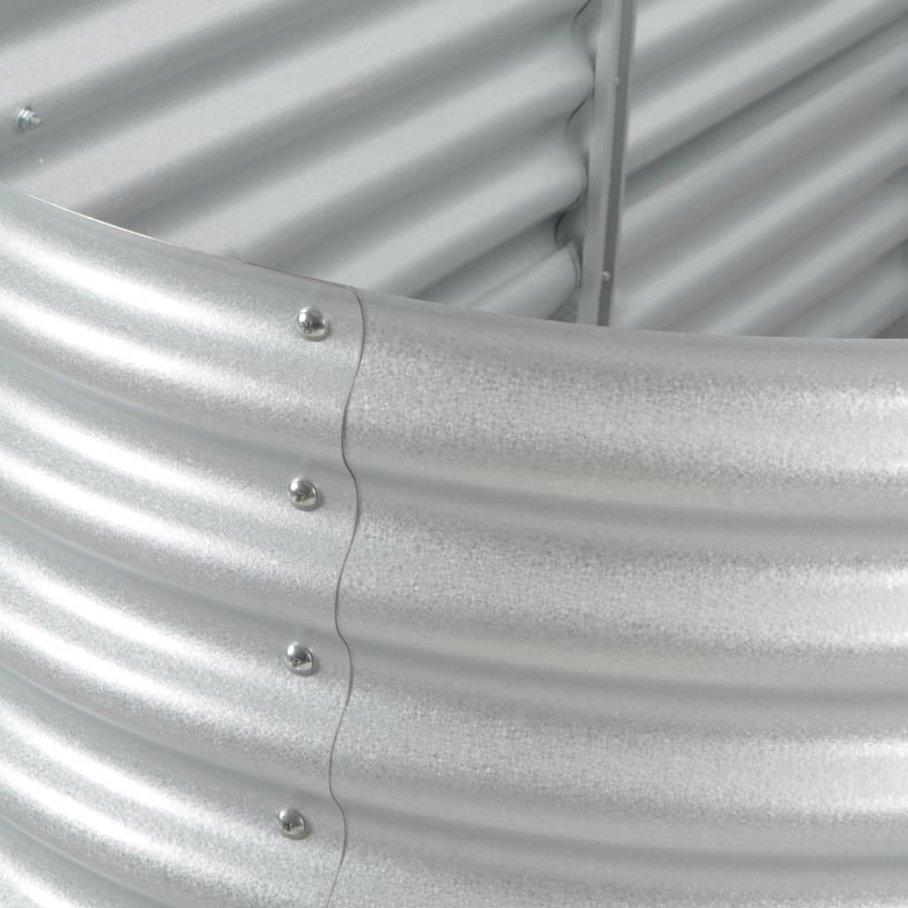 Plantenbak Verhoogd 240X80X81 Cm Gegalvaniseerd Staal Zilver
