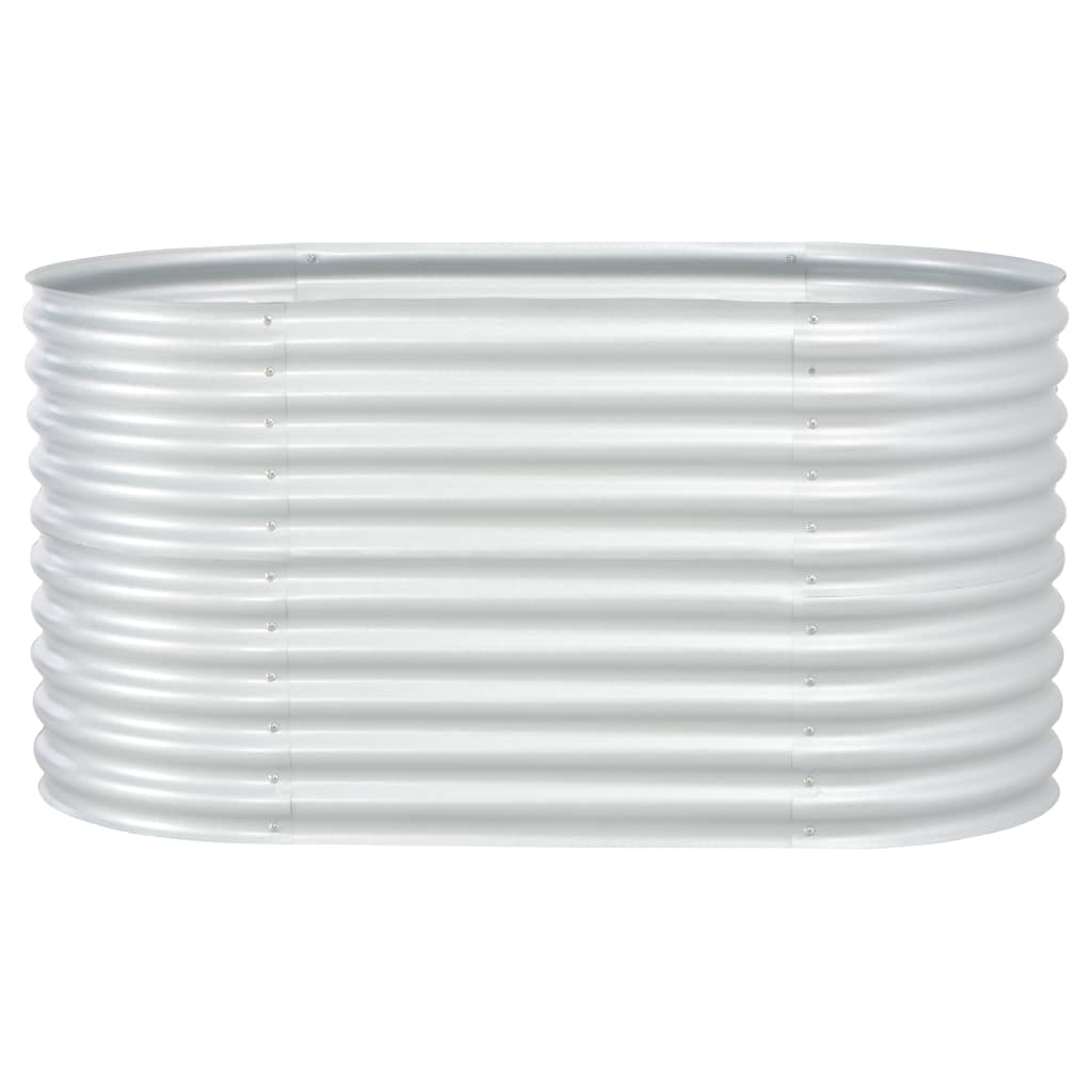 Plantenbak Verhoogd 160X80X81 Cm Gegalvaniseerd Staal Zilver