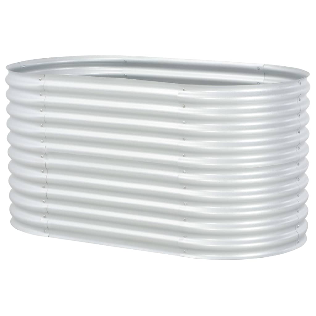 Plantenbak Verhoogd 160X80X81 Cm Gegalvaniseerd Staal Zilver