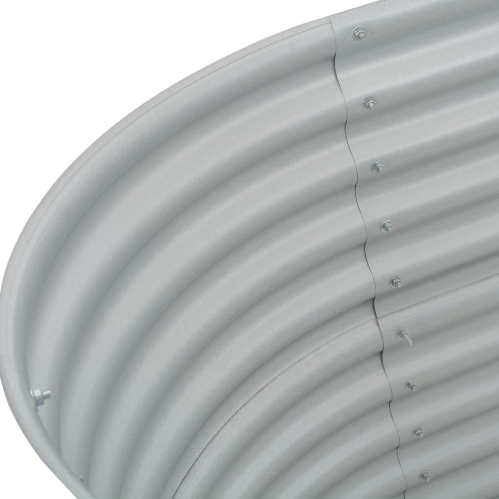 Plantenbak Verhoogd 160X80X81 Cm Gegalvaniseerd Staal Zilver