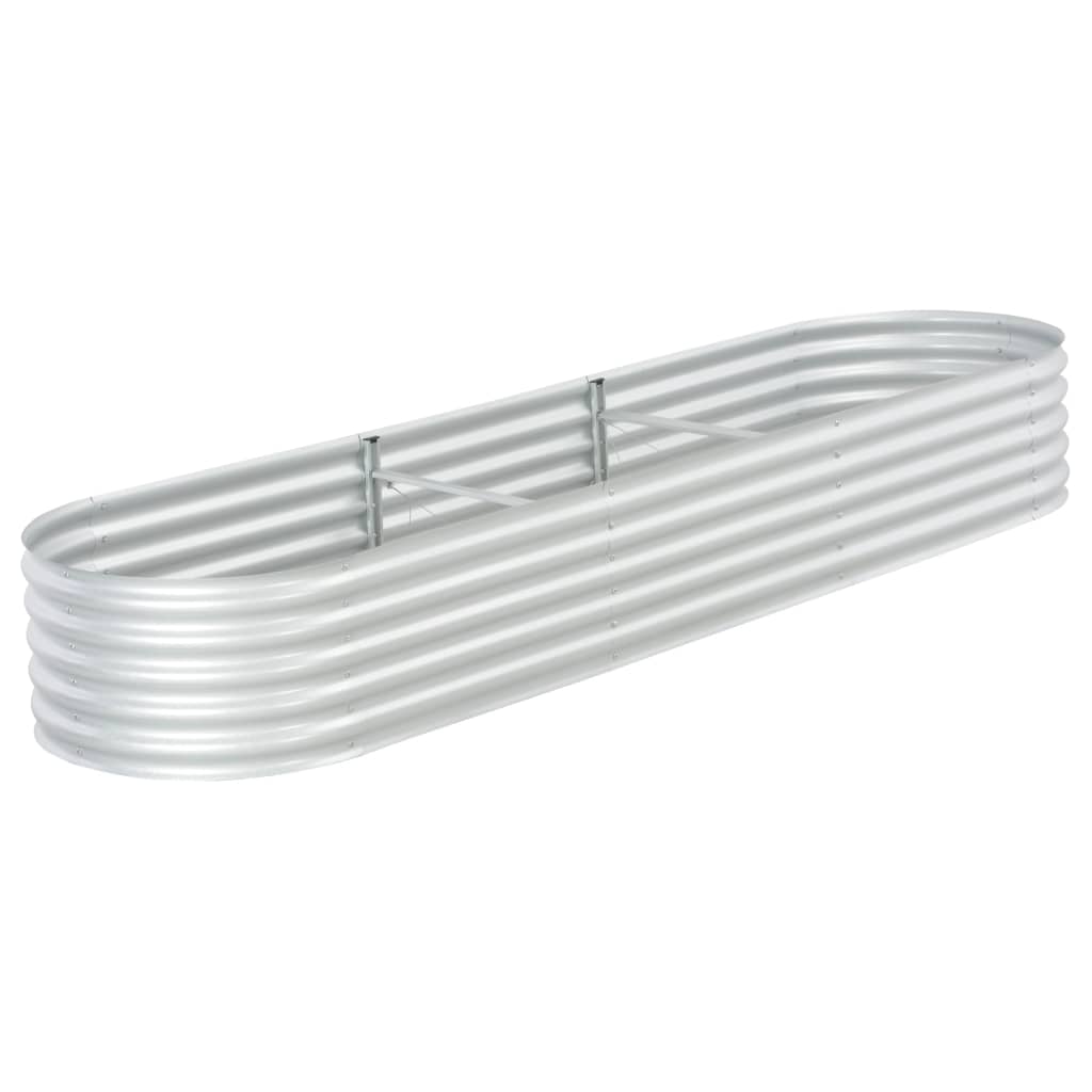 Plantenbak Verhoogd 320X80X44 Cm Gegalvaniseerd Staal Zilver