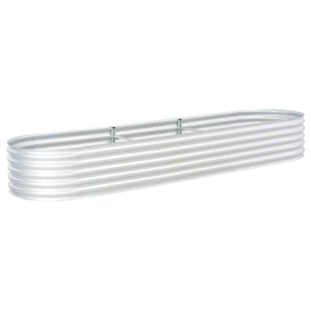 Plantenbak Verhoogd 320X80X44 Cm Gegalvaniseerd Staal Zilver