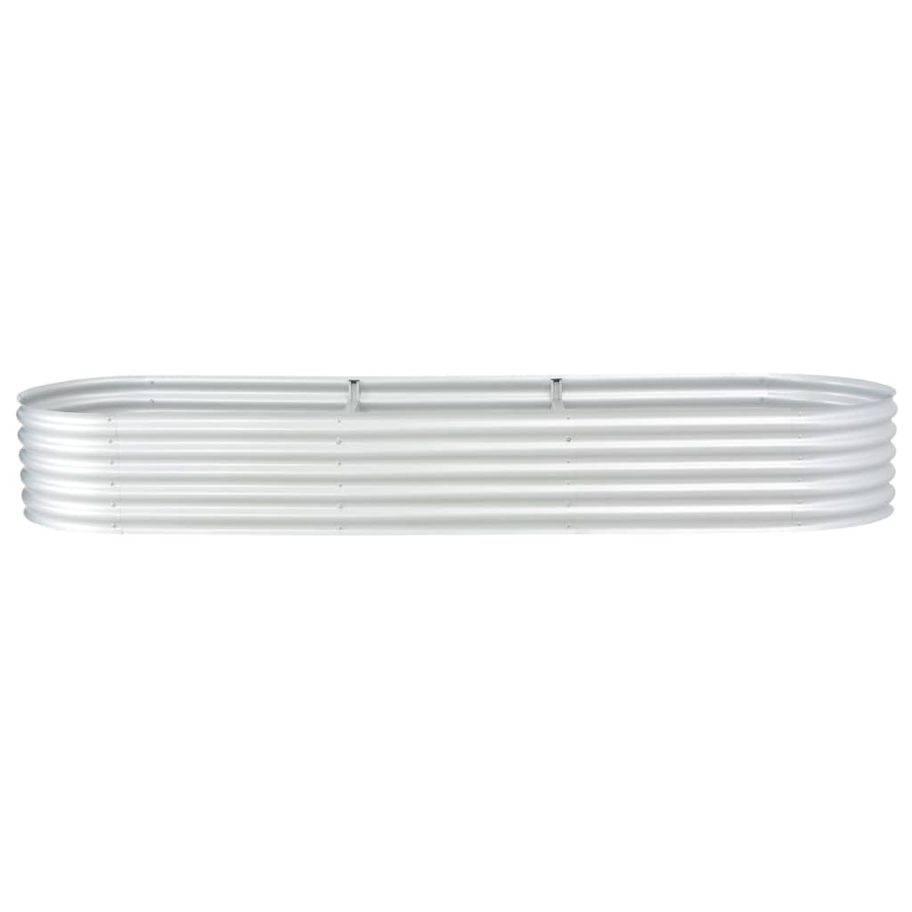 Plantenbak Verhoogd 320X80X44 Cm Gegalvaniseerd Staal Zilver