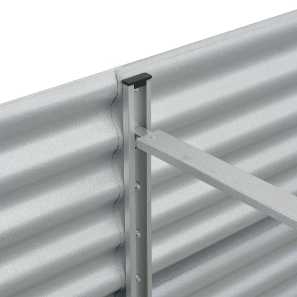 Plantenbak Verhoogd 320X80X44 Cm Gegalvaniseerd Staal Zilver