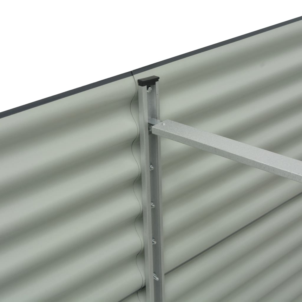 Plantenbak Verhoogd 400X80X81 Cm Gegalvaniseerd Staal Grijs