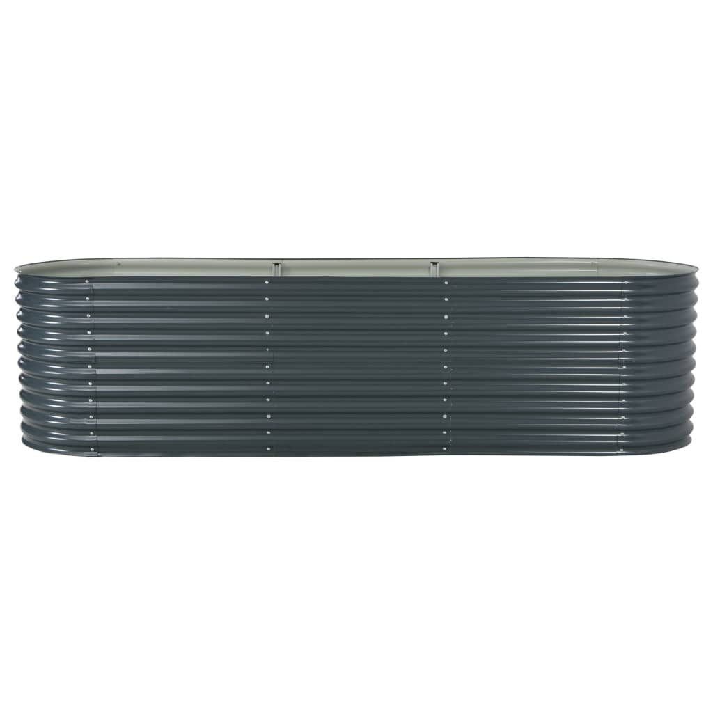 Plantenbak Verhoogd 320X80X81 Cm Gegalvaniseerd Staal Grijs