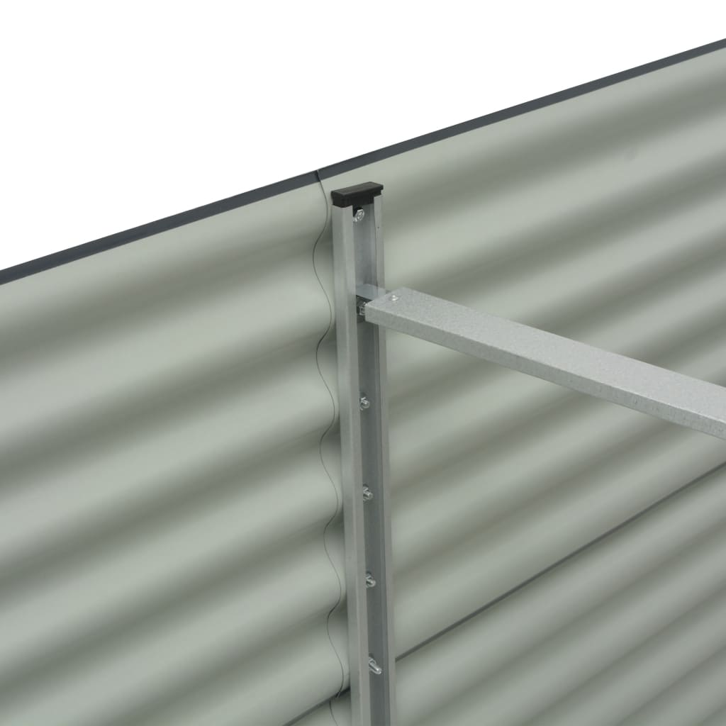 Plantenbak Verhoogd 320X80X81 Cm Gegalvaniseerd Staal Grijs