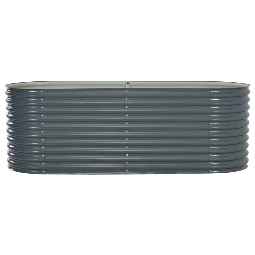 Plantenbak Verhoogd 240X80X81 Cm Gegalvaniseerd Staal Grijs