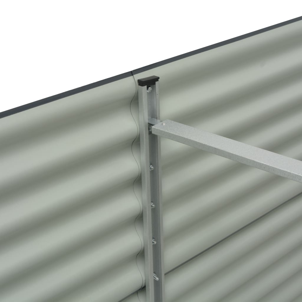 Plantenbak Verhoogd 240X80X81 Cm Gegalvaniseerd Staal Grijs