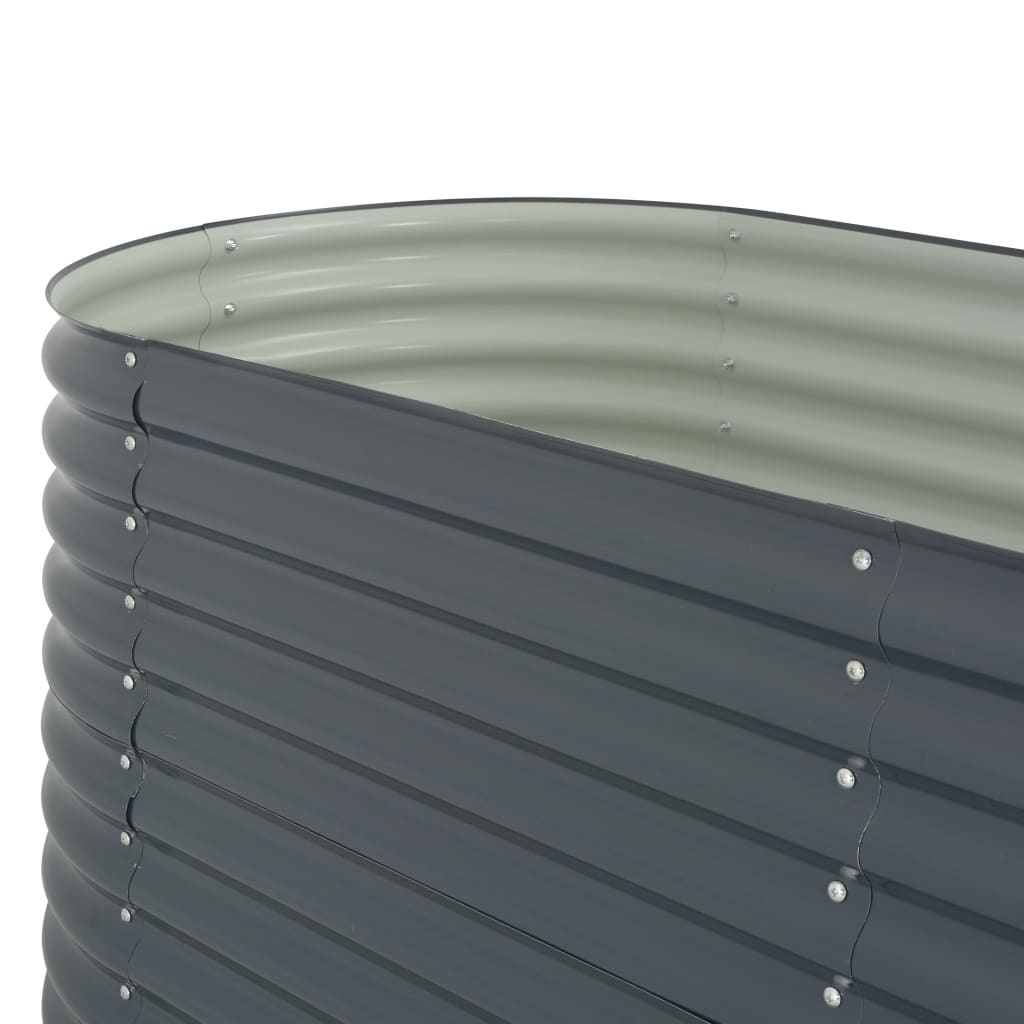 Plantenbak Verhoogd 240X80X81 Cm Gegalvaniseerd Staal Grijs