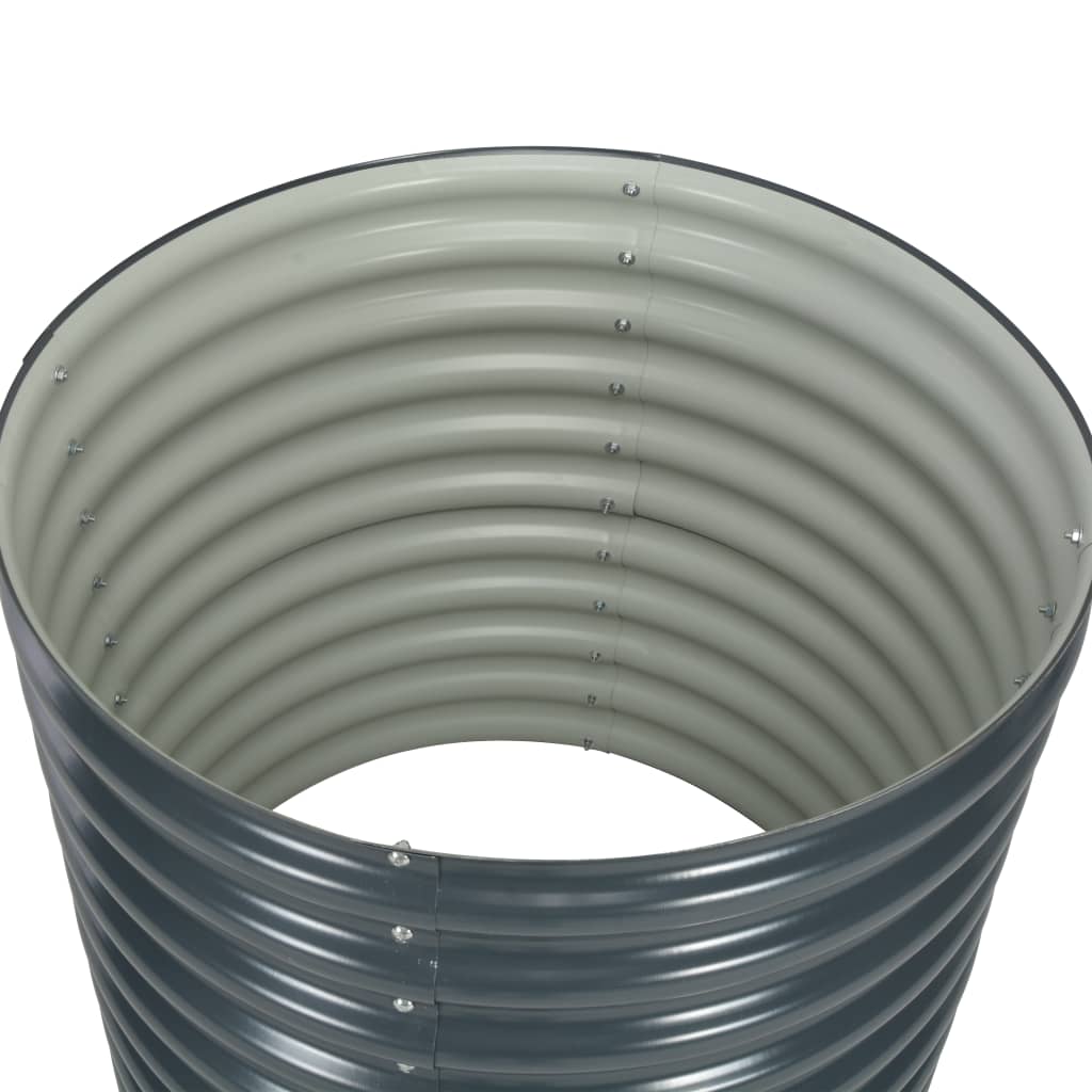 Plantenbak Verhoogd 80X80X81 Cm Gegalvaniseerd Staal Grijs