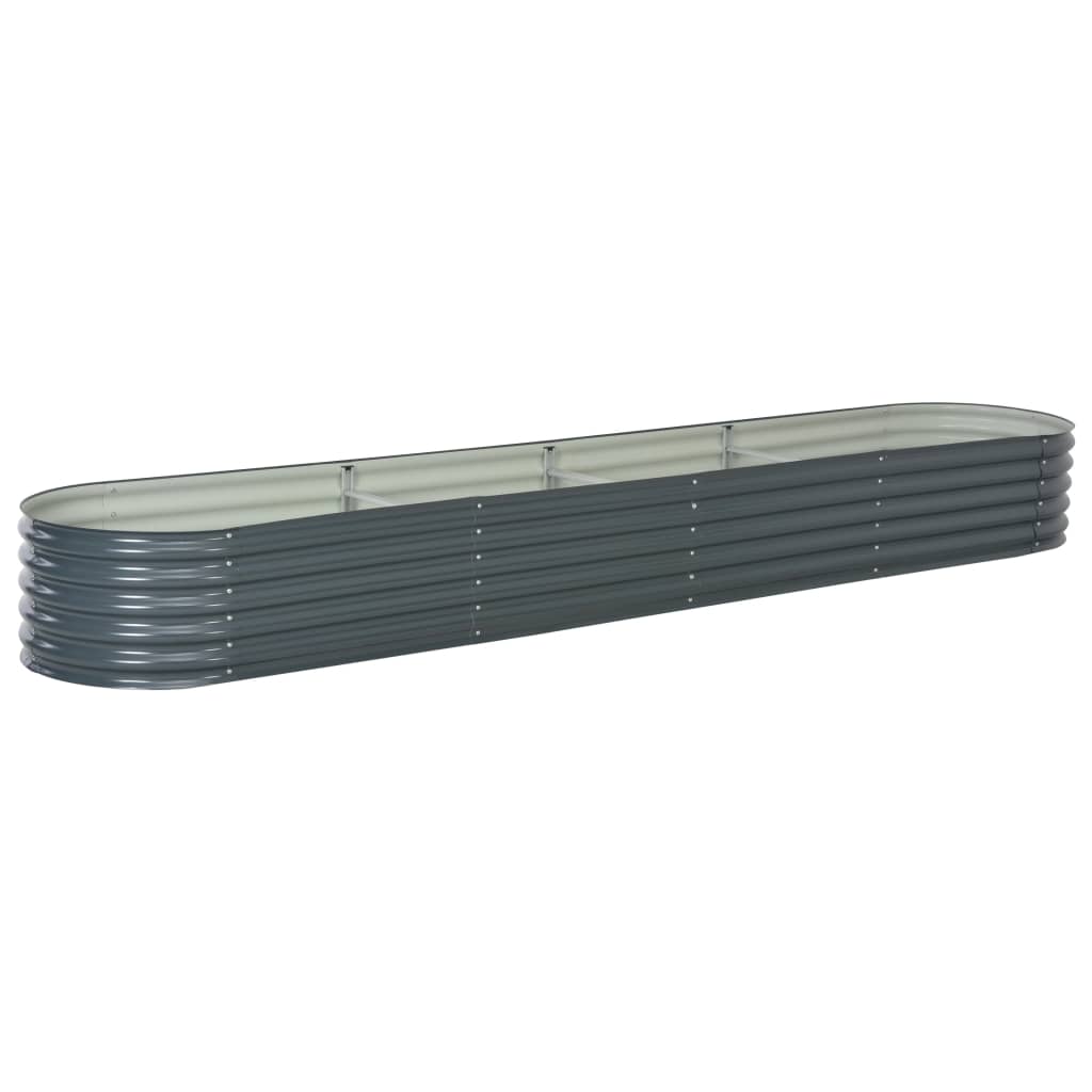 Plantenbak Verhoogd 400X80X44 Cm Gegalvaniseerd Staal Grijs
