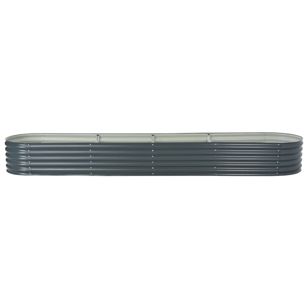 Plantenbak Verhoogd 400X80X44 Cm Gegalvaniseerd Staal Grijs
