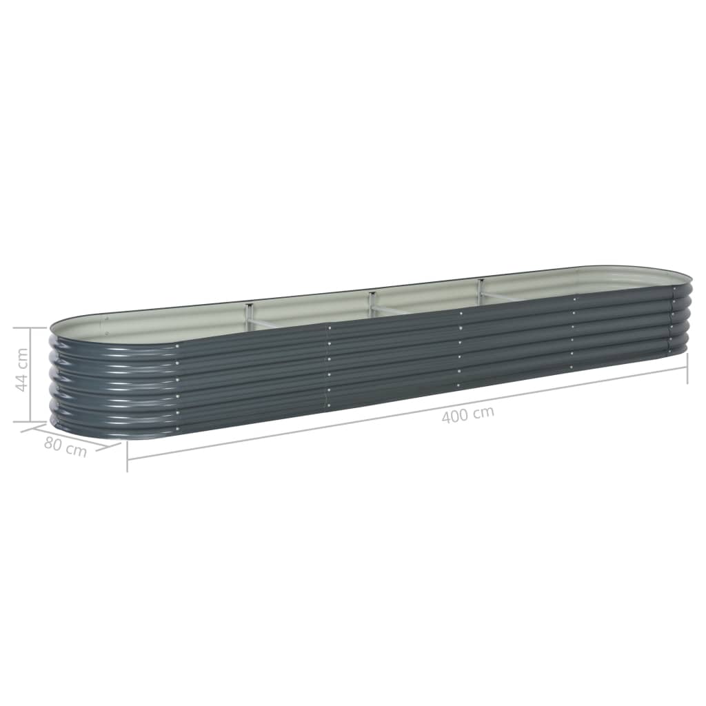 Plantenbak Verhoogd 400X80X44 Cm Gegalvaniseerd Staal Grijs