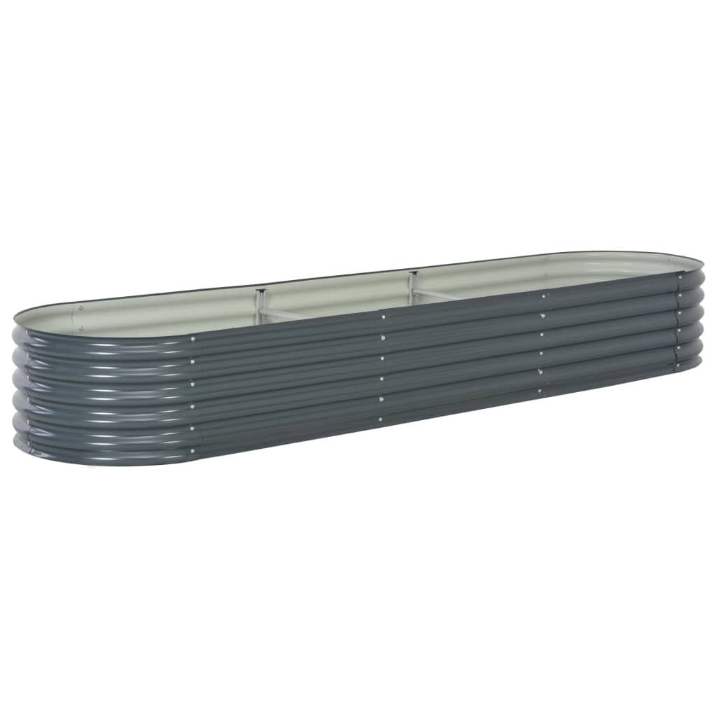 Plantenbak Verhoogd 320X80X44 Cm Gegalvaniseerd Staal Grijs
