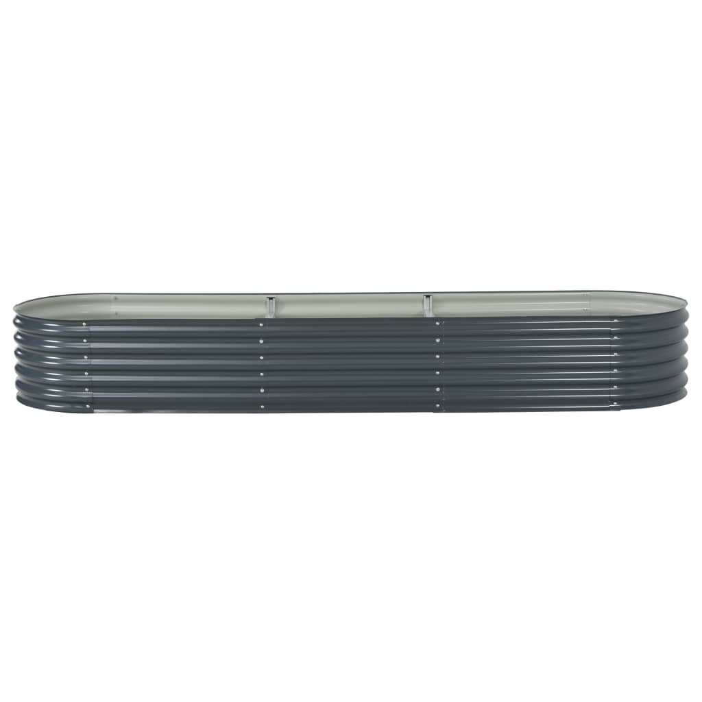 Plantenbak Verhoogd 320X80X44 Cm Gegalvaniseerd Staal Grijs