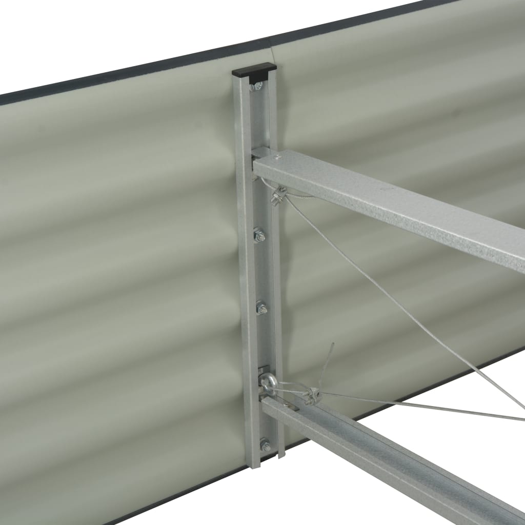 Plantenbak Verhoogd 320X80X44 Cm Gegalvaniseerd Staal Grijs