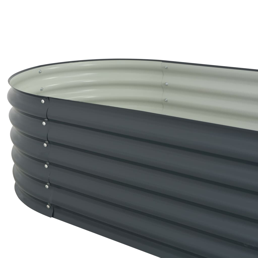 Plantenbak Verhoogd 320X80X44 Cm Gegalvaniseerd Staal Grijs