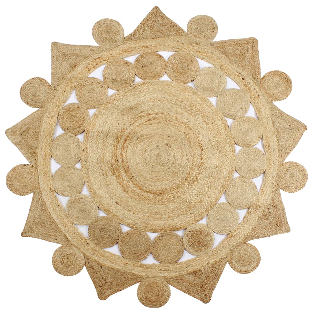 Vloerkleed Handgemaakt 90 Cm Gevlochten Jute