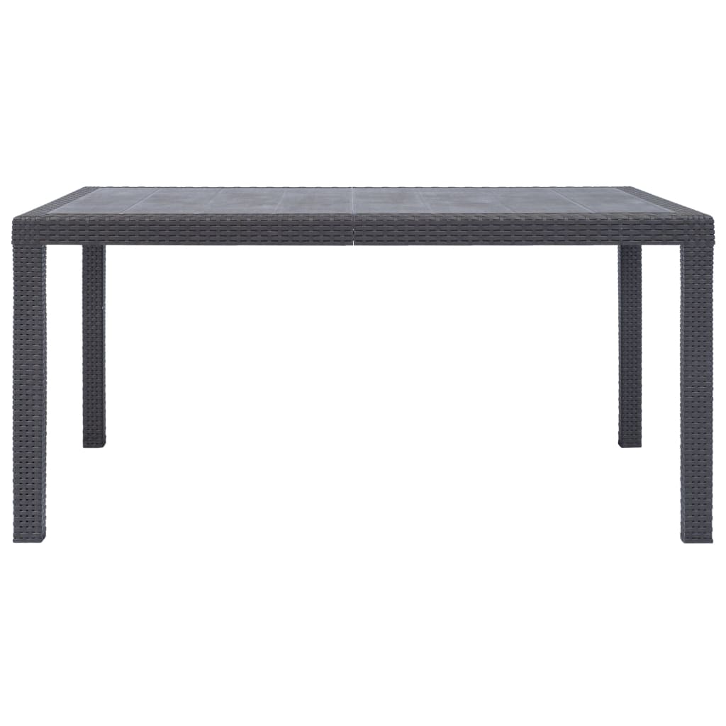 Tuintafel 150X90X72 Cm Rattan-Look Kunststof Bruin