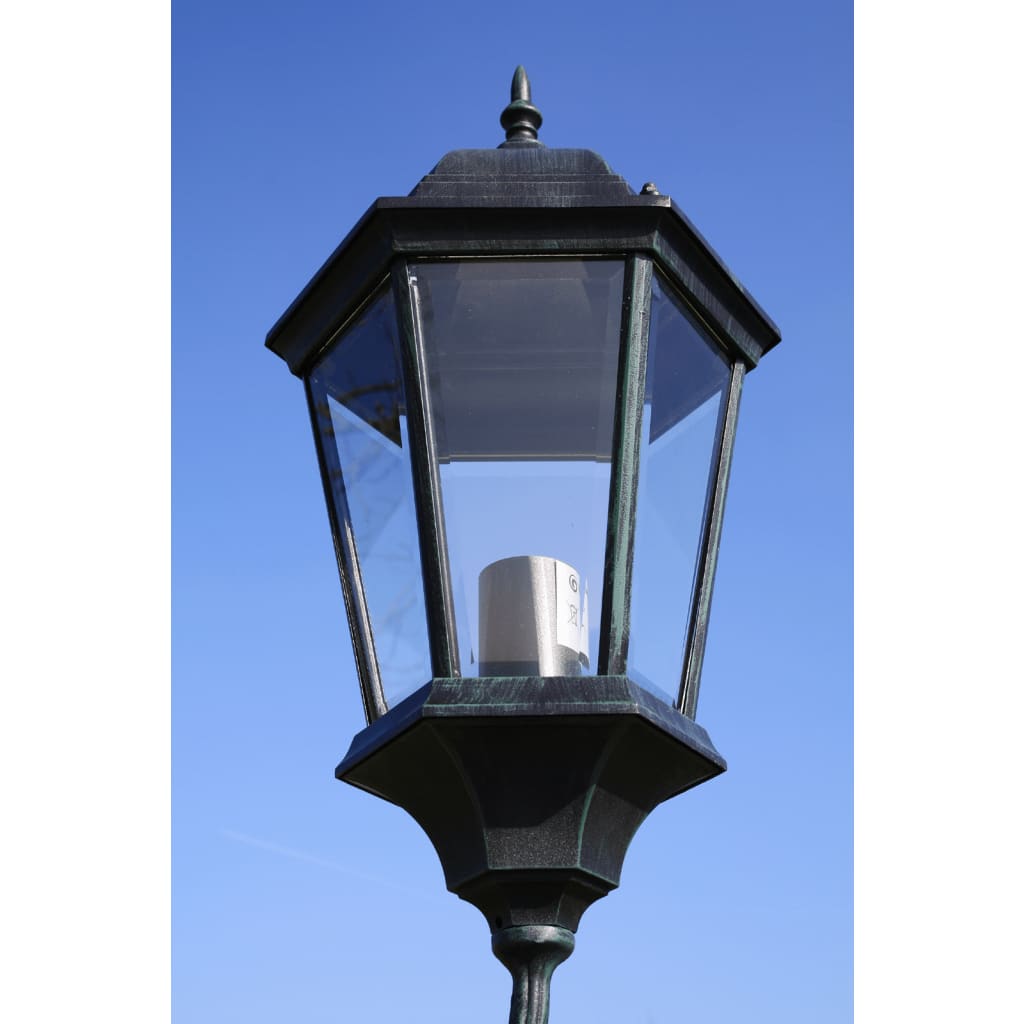 Tuinlantaarn Met 2 Armen 230 Cm Aluminium Donkergroen/Zwart
